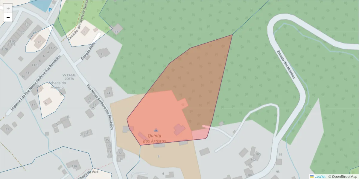 Mapa detalhado do código postal 9100 com limites, códigos postais vizinhos e agências dos correios