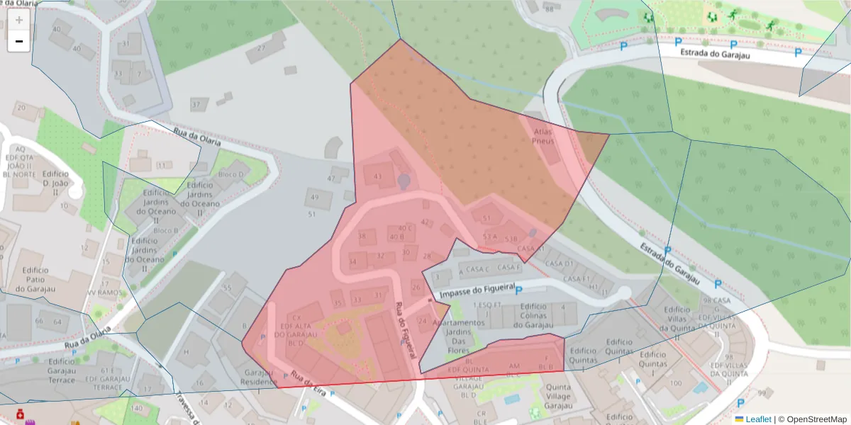Mapa detalhado do código postal 9125-063 com limites, códigos postais vizinhos e agências dos correios