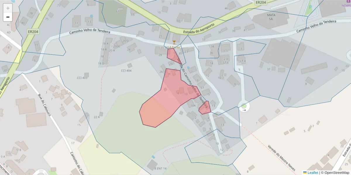 Mapa detalhado do código postal 9125-177 com limites, códigos postais vizinhos e agências dos correios