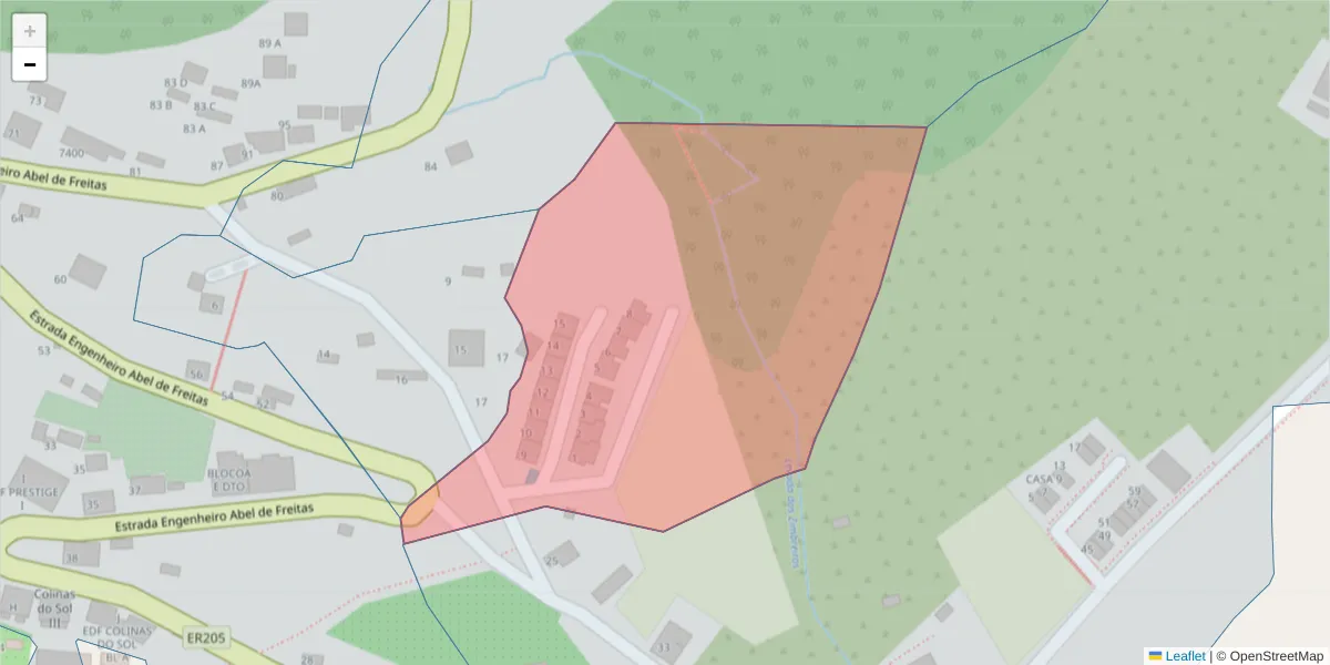 Mapa detalhado do código postal 9125-178 com limites, códigos postais vizinhos e agências dos correios