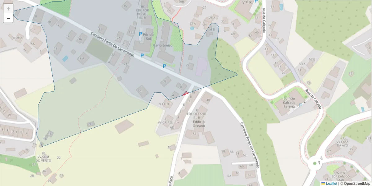 Mapa detalhado do código postal 9125-193 com limites, códigos postais vizinhos e agências dos correios