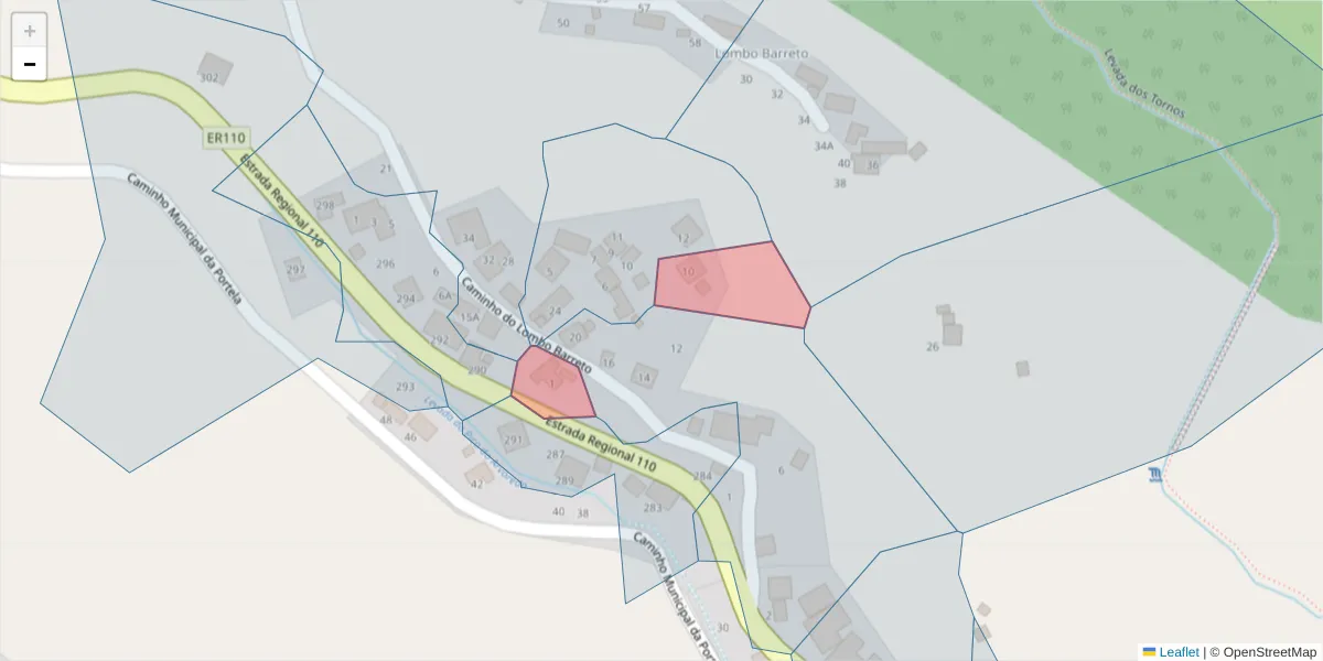 Mapa detalhado do código postal 9135-387 com limites, códigos postais vizinhos e agências dos correios