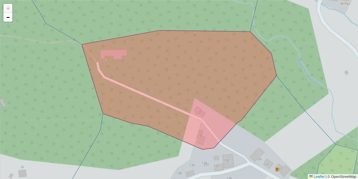Mapa detalhado do código postal 9135-418 com limites, códigos postais vizinhos e agências dos correios