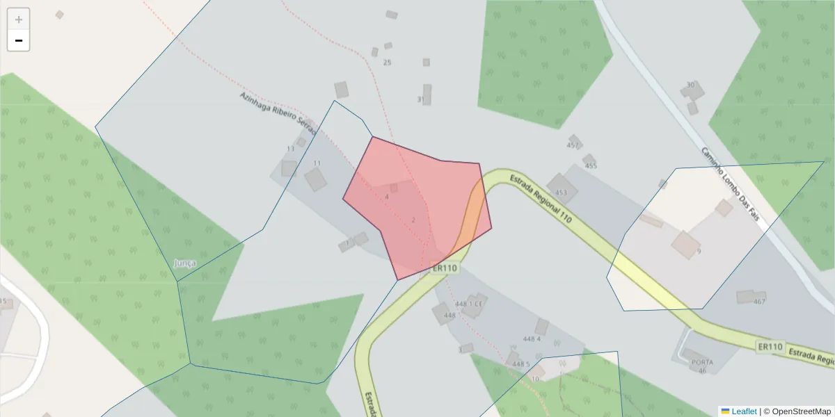 Mapa detalhado do código postal 9135-438 com limites, códigos postais vizinhos e agências dos correios