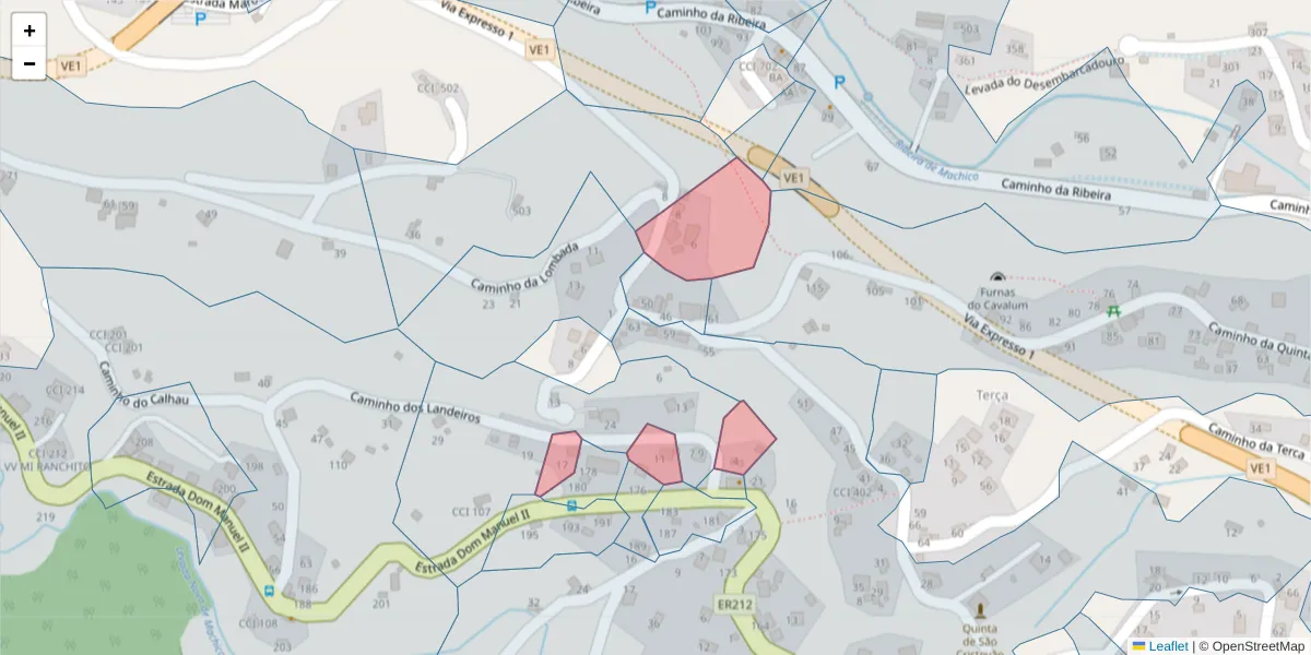 Mapa detalhado do código postal 9200-149 com limites, códigos postais vizinhos e agências dos correios