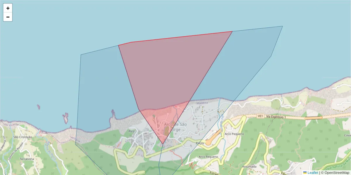 Mapa detalhado do código postal 9230-016 com limites, códigos postais vizinhos e agências dos correios