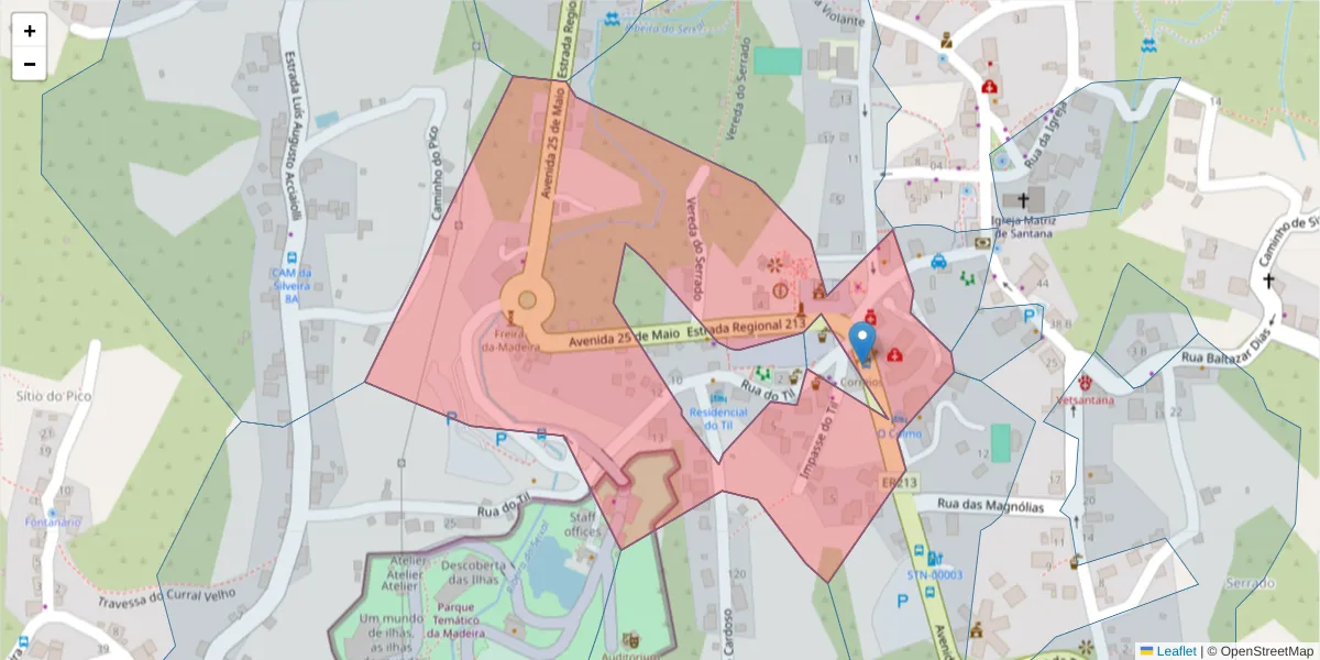 Mapa detalhado do código postal 9230-116 com limites, códigos postais vizinhos e agências dos correios