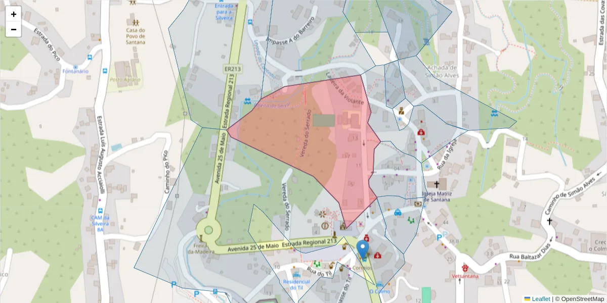 Mapa detalhado do código postal 9230-120 com limites, códigos postais vizinhos e agências dos correios
