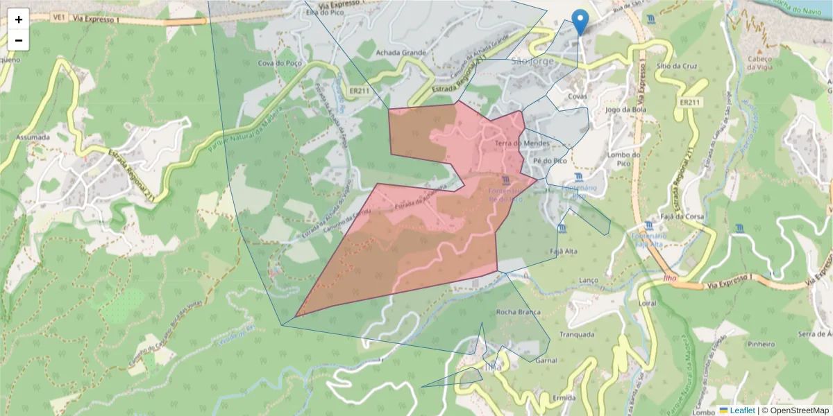 Mapa detalhado do código postal 9230-156 com limites, códigos postais vizinhos e agências dos correios