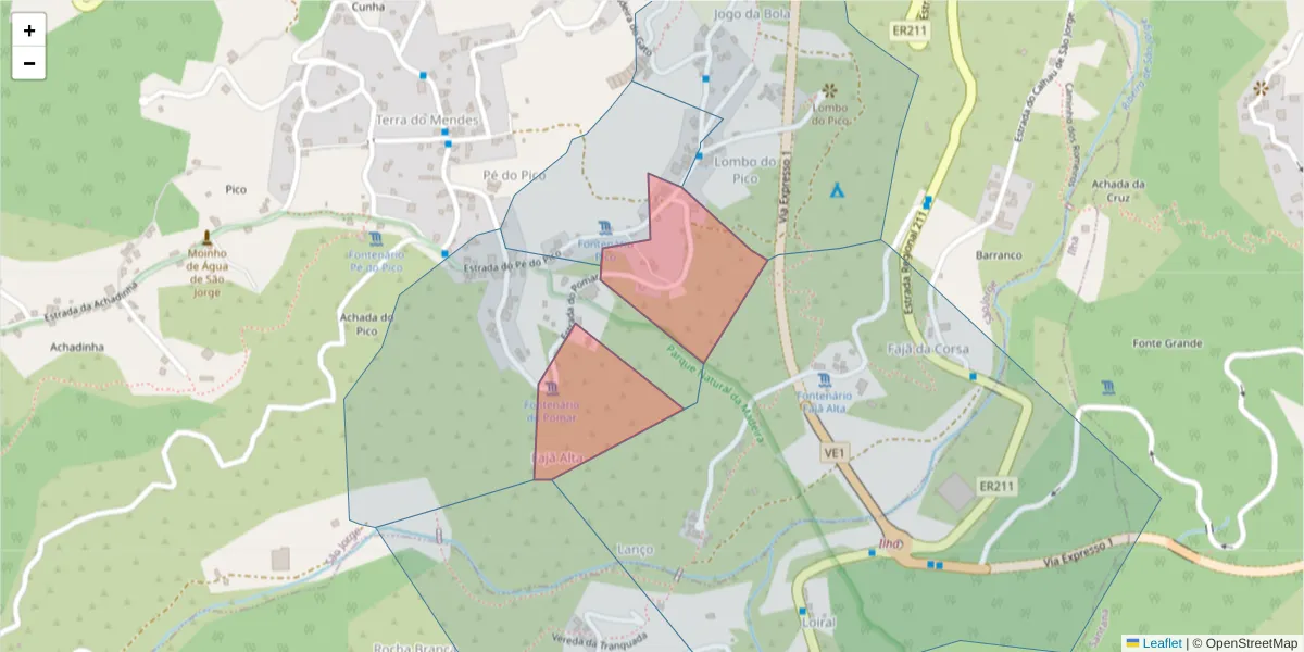 Mapa detalhado do código postal 9230-158 com limites, códigos postais vizinhos e agências dos correios