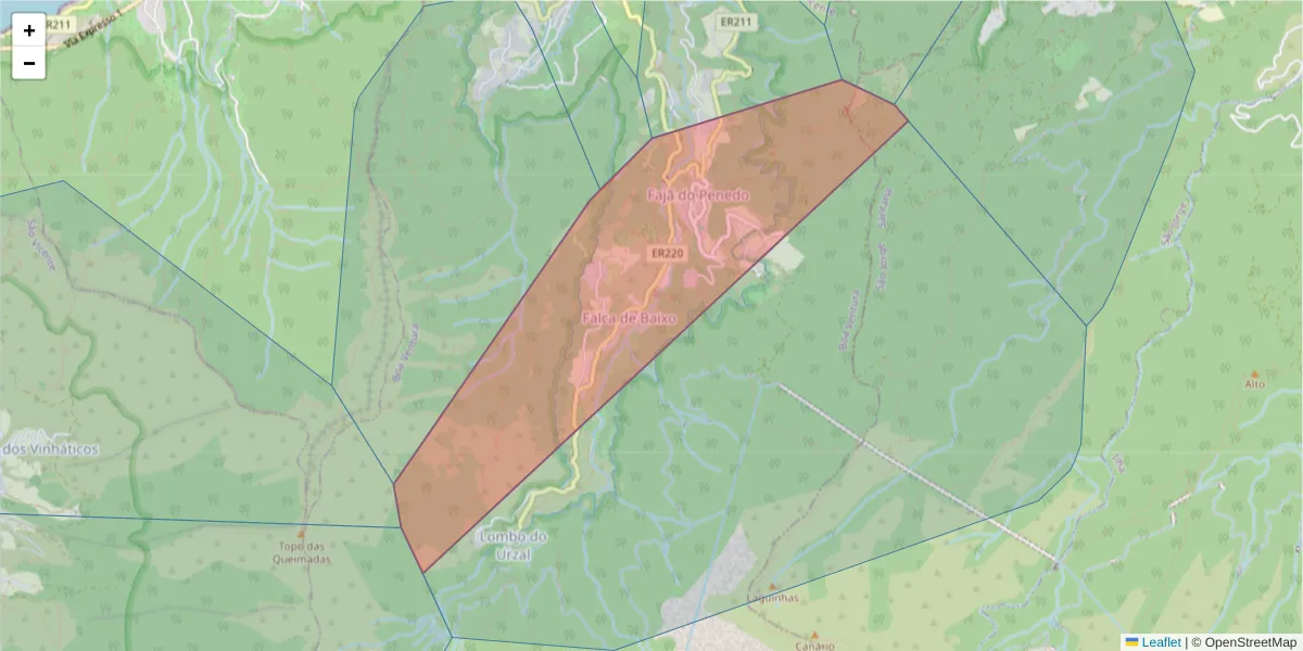 Mapa detalhado do código postal 9240-030 com limites, códigos postais vizinhos e agências dos correios