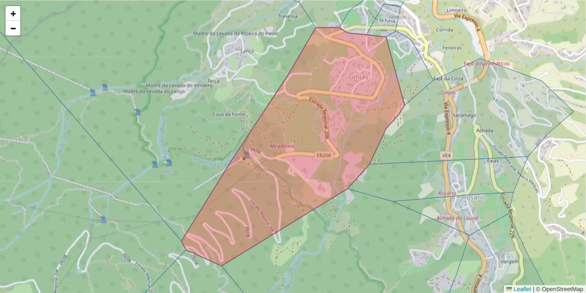Mapa detalhado do código postal 9240-209 com limites, códigos postais vizinhos e agências dos correios