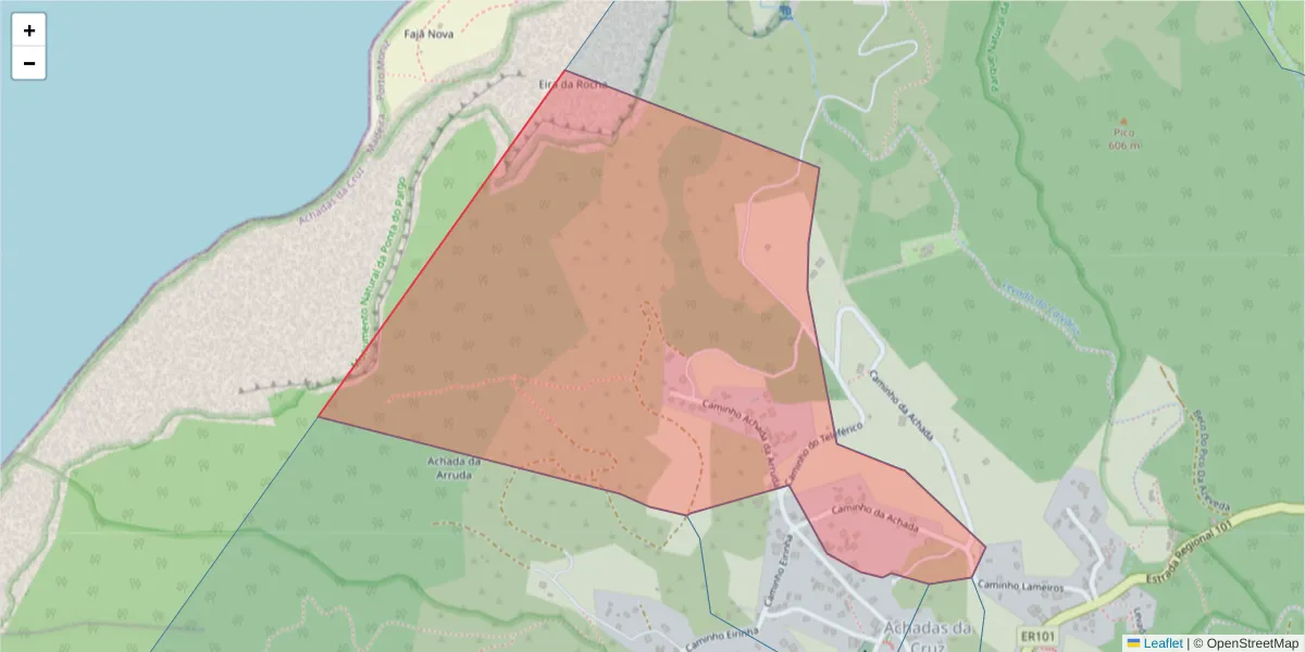 Mapa detalhado do código postal 9270-011 com limites, códigos postais vizinhos e agências dos correios