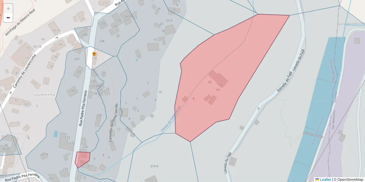 Mapa detalhado do código postal 9300-002 com limites, códigos postais vizinhos e agências dos correios
