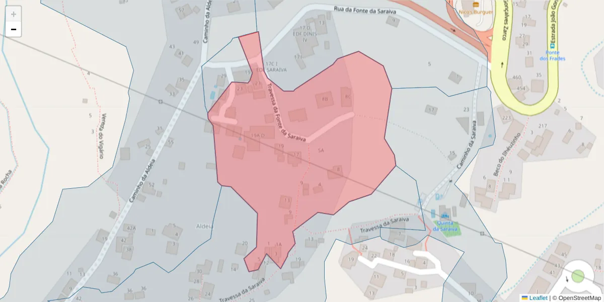 Mapa detalhado do código postal 9300-063 com limites, códigos postais vizinhos e agências dos correios