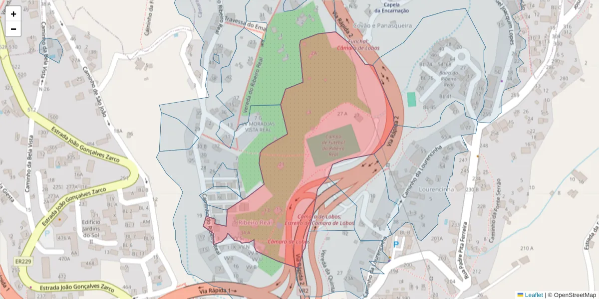 Mapa detalhado do código postal 9300-139 com limites, códigos postais vizinhos e agências dos correios