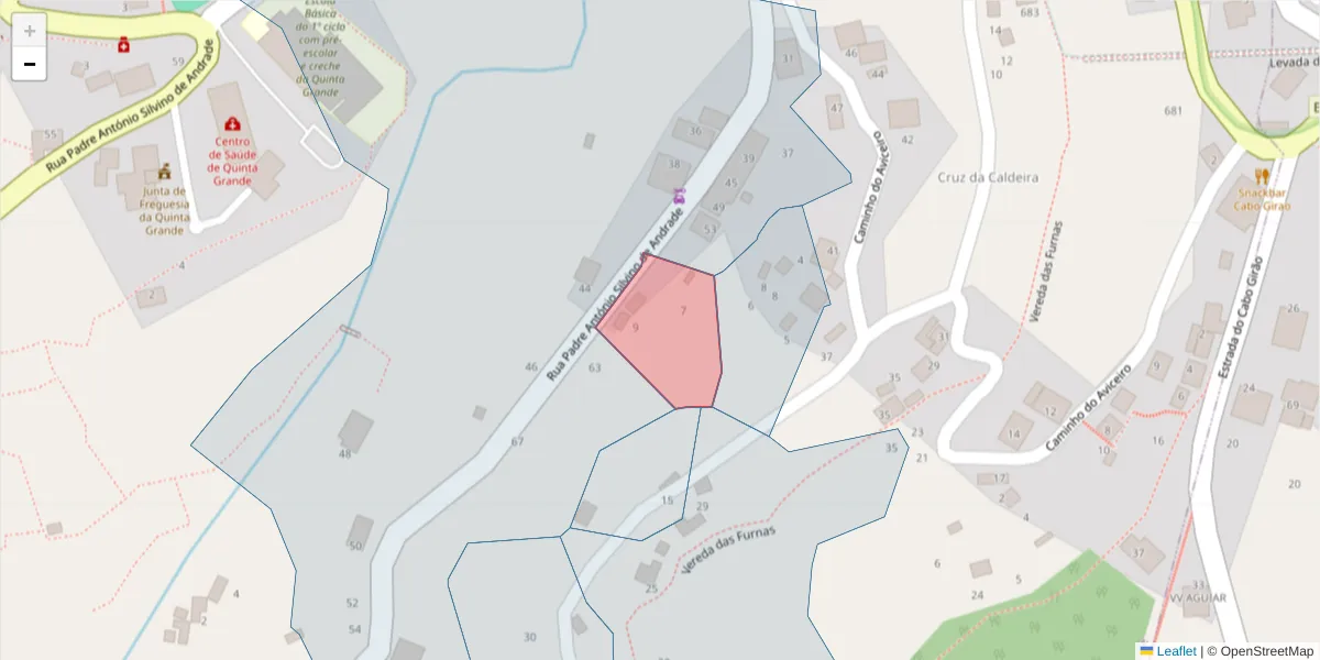Mapa detalhado do código postal 9300-239 com limites, códigos postais vizinhos e agências dos correios