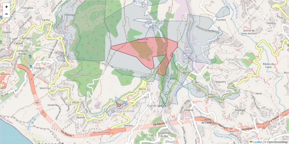 Mapa detalhado do código postal 9300-269 com limites, códigos postais vizinhos e agências dos correios