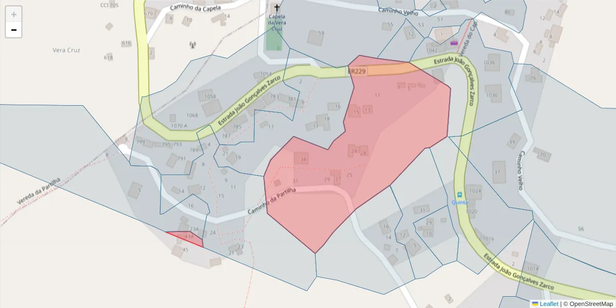 Mapa detalhado do código postal 9300-274 com limites, códigos postais vizinhos e agências dos correios