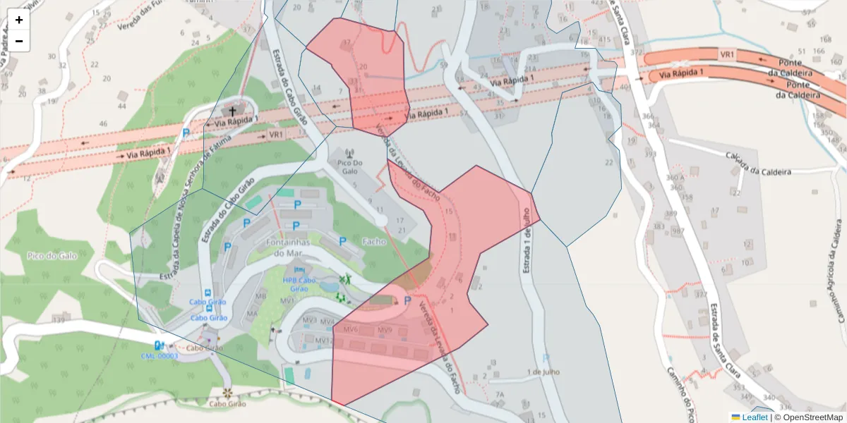 Mapa detalhado do código postal 9300-356 com limites, códigos postais vizinhos e agências dos correios