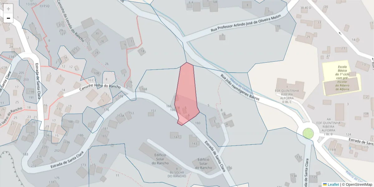 Mapa detalhado do código postal 9300-362 com limites, códigos postais vizinhos e agências dos correios