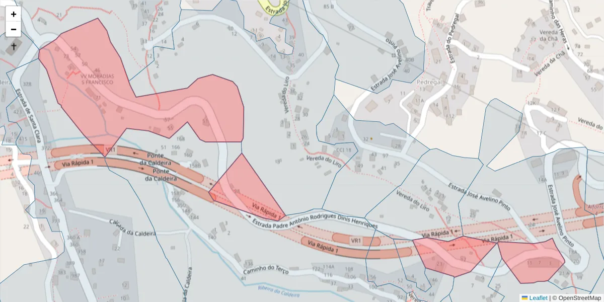 Mapa detalhado do código postal 9300-408 com limites, códigos postais vizinhos e agências dos correios