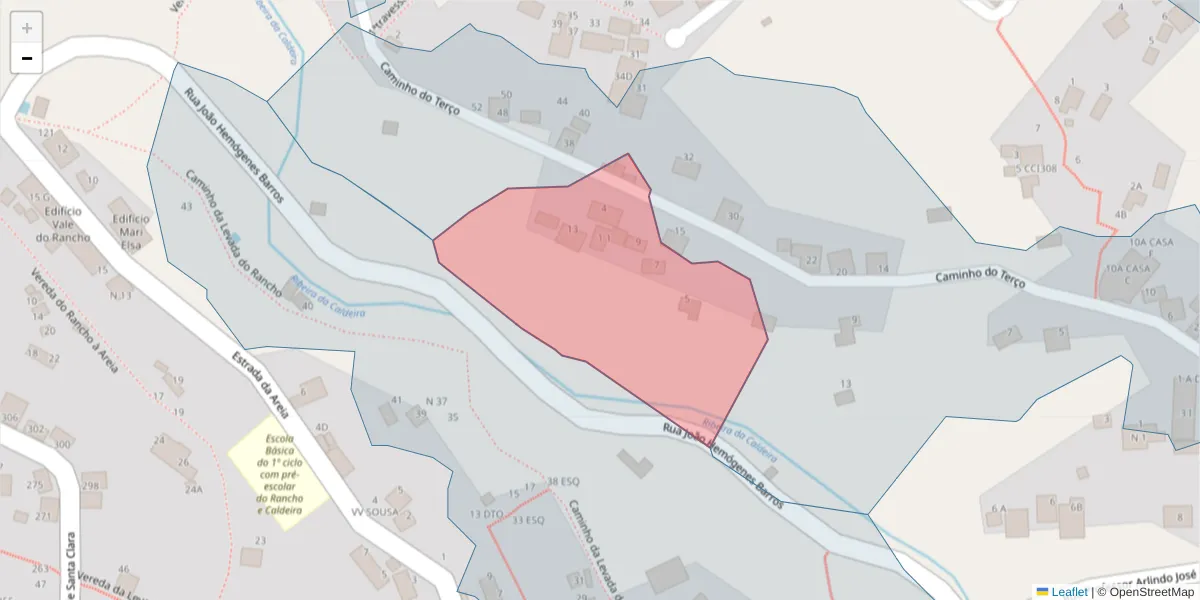 Mapa detalhado do código postal 9300-410 com limites, códigos postais vizinhos e agências dos correios