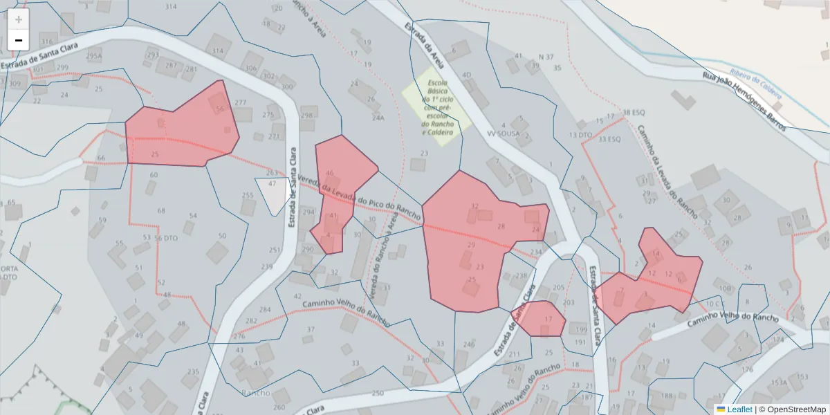 Mapa detalhado do código postal 9300-415 com limites, códigos postais vizinhos e agências dos correios