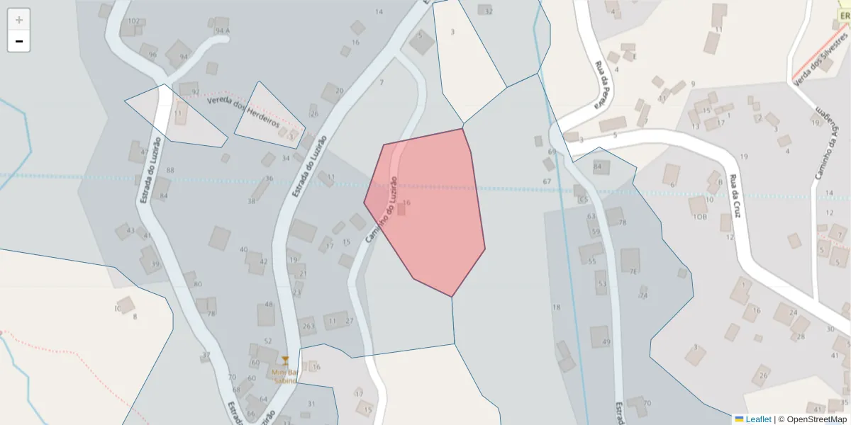 Mapa detalhado do código postal 9325-248 com limites, códigos postais vizinhos e agências dos correios