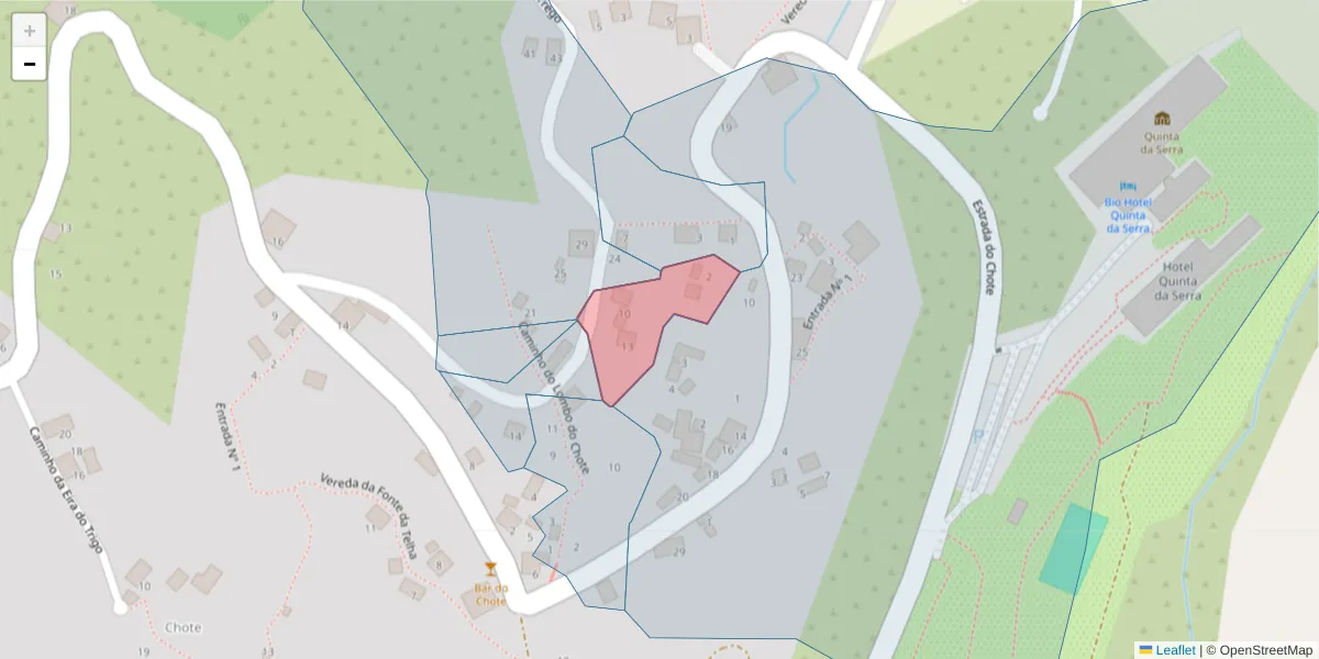 Mapa detalhado do código postal 9325-256 com limites, códigos postais vizinhos e agências dos correios