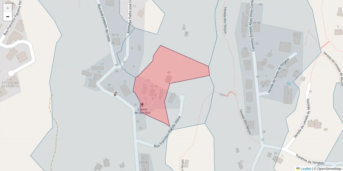 Mapa detalhado do código postal 9325-324 com limites, códigos postais vizinhos e agências dos correios
