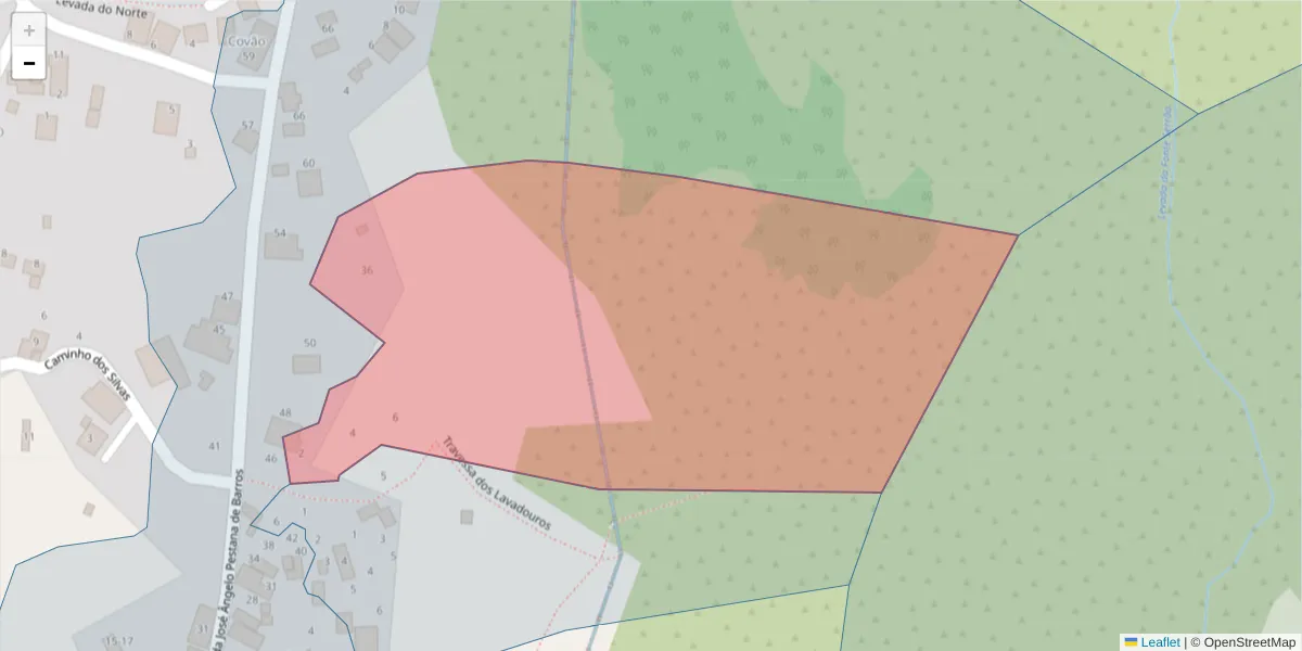 Mapa detalhado do código postal 9325-346 com limites, códigos postais vizinhos e agências dos correios