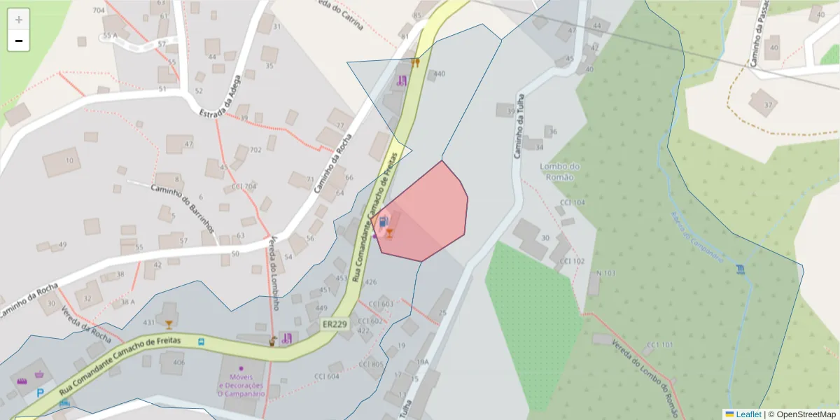 Mapa detalhado do código postal 9350-037 com limites, códigos postais vizinhos e agências dos correios