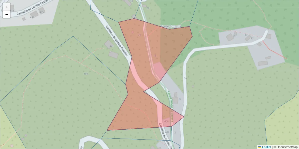 Mapa detalhado do código postal 9350-250 com limites, códigos postais vizinhos e agências dos correios