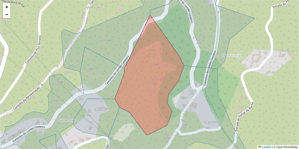 Mapa detalhado do código postal 9350-252 com limites, códigos postais vizinhos e agências dos correios