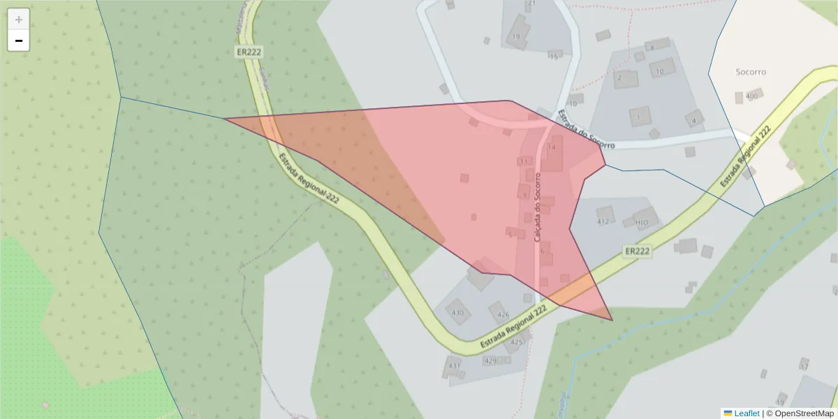 Mapa detalhado do código postal 9360-341 com limites, códigos postais vizinhos e agências dos correios