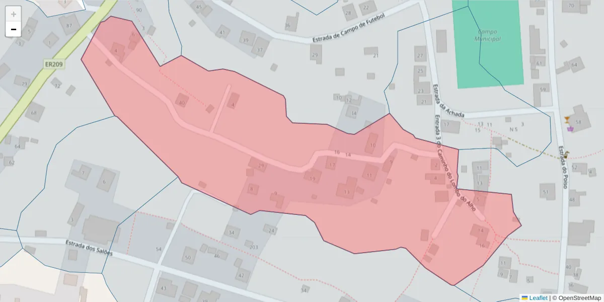 Mapa detalhado do código postal 9360-385 com limites, códigos postais vizinhos e agências dos correios