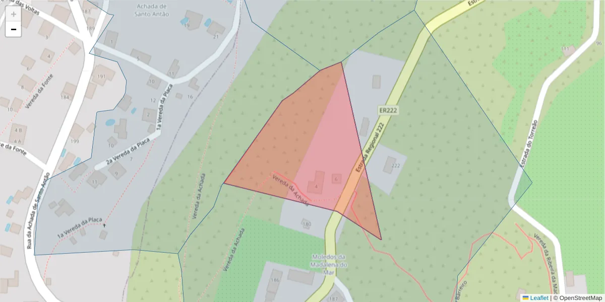 Mapa detalhado do código postal 9360-427 com limites, códigos postais vizinhos e agências dos correios