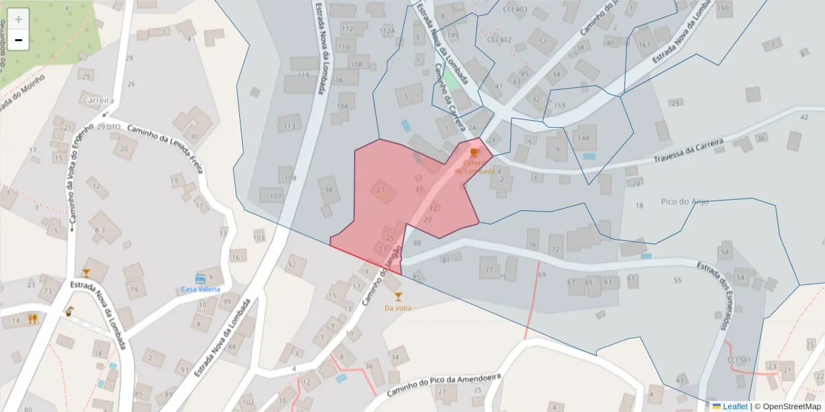 Mapa detalhado do código postal 9360-516 com limites, códigos postais vizinhos e agências dos correios