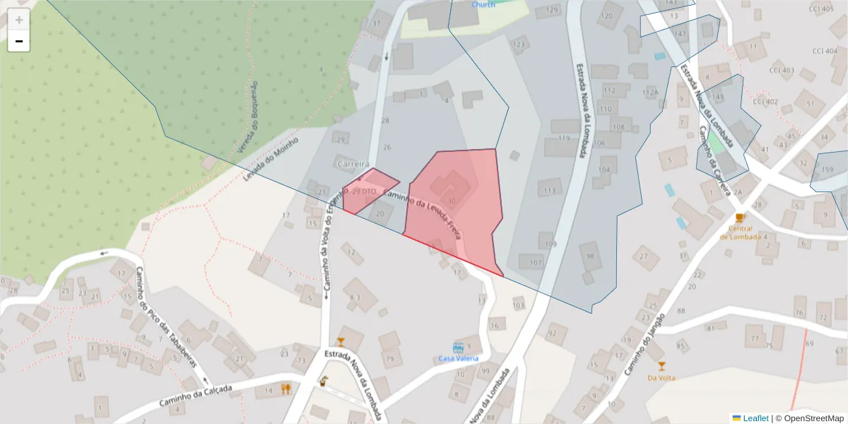 Mapa detalhado do código postal 9360-527 com limites, códigos postais vizinhos e agências dos correios