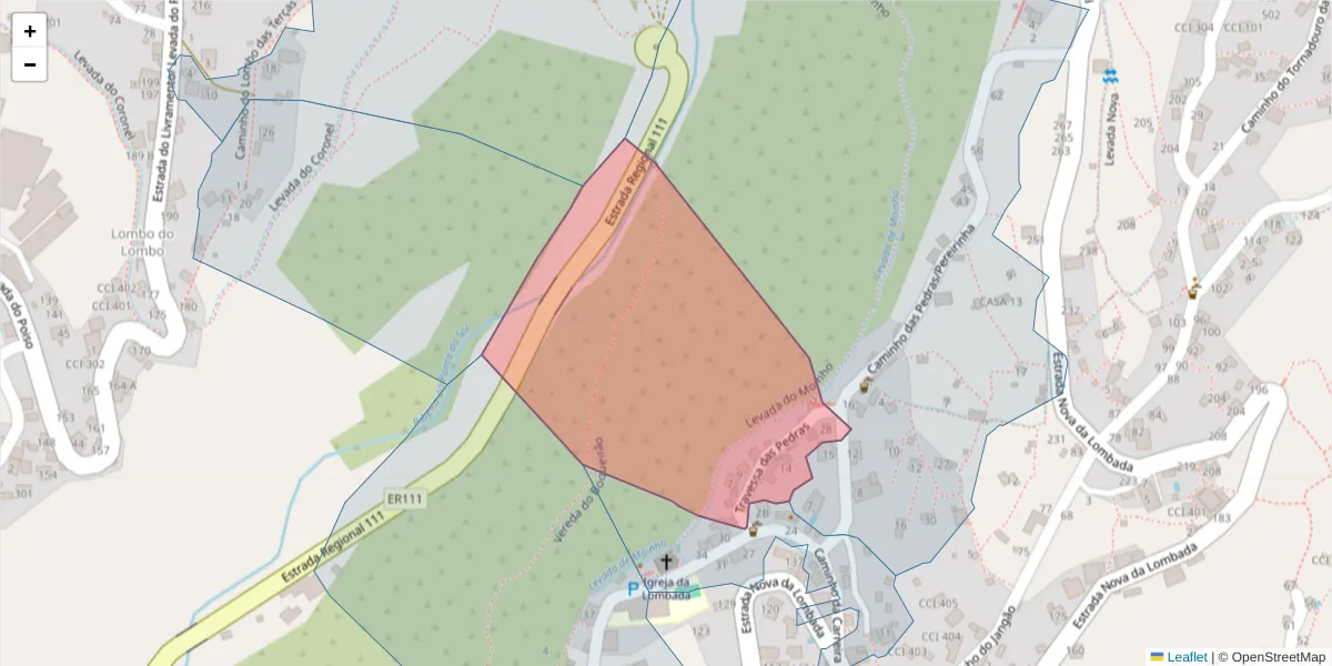 Mapa detalhado do código postal 9360-530 com limites, códigos postais vizinhos e agências dos correios