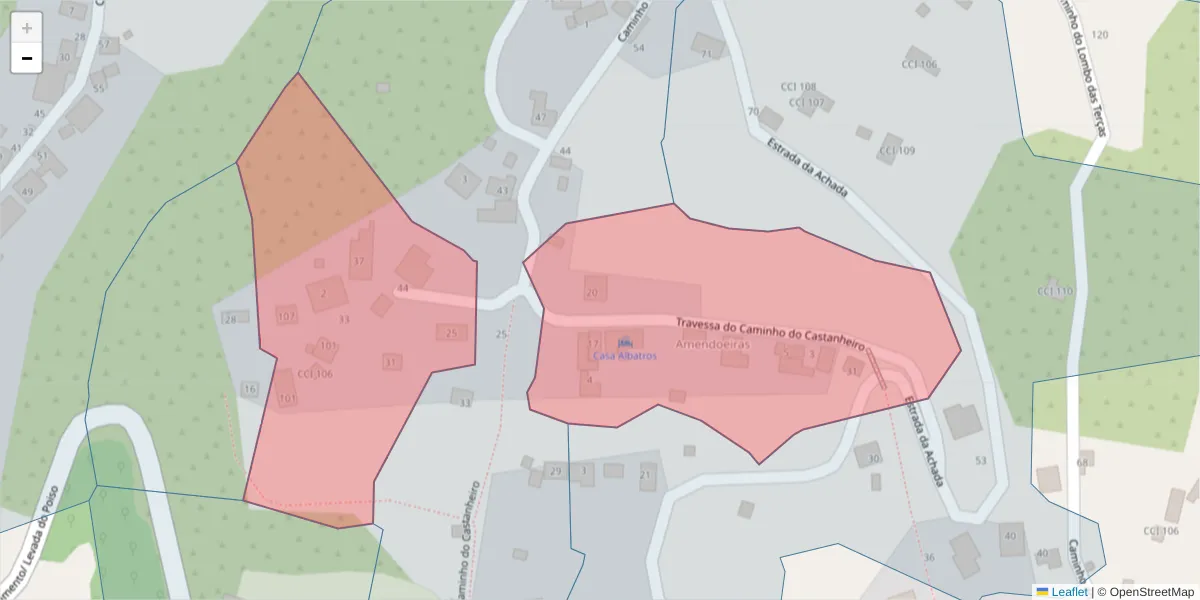 Mapa detalhado do código postal 9360-545 com limites, códigos postais vizinhos e agências dos correios