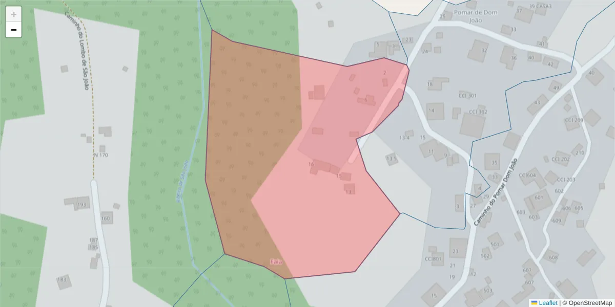 Mapa detalhado do código postal 9360-585 com limites, códigos postais vizinhos e agências dos correios