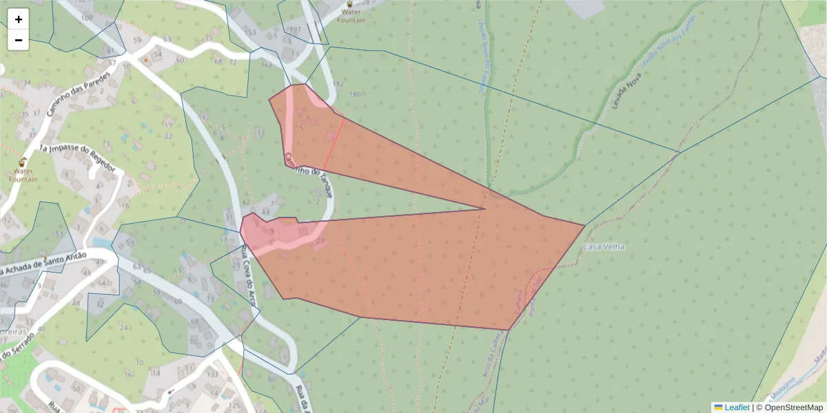 Mapa detalhado do código postal 9370-061 com limites, códigos postais vizinhos e agências dos correios