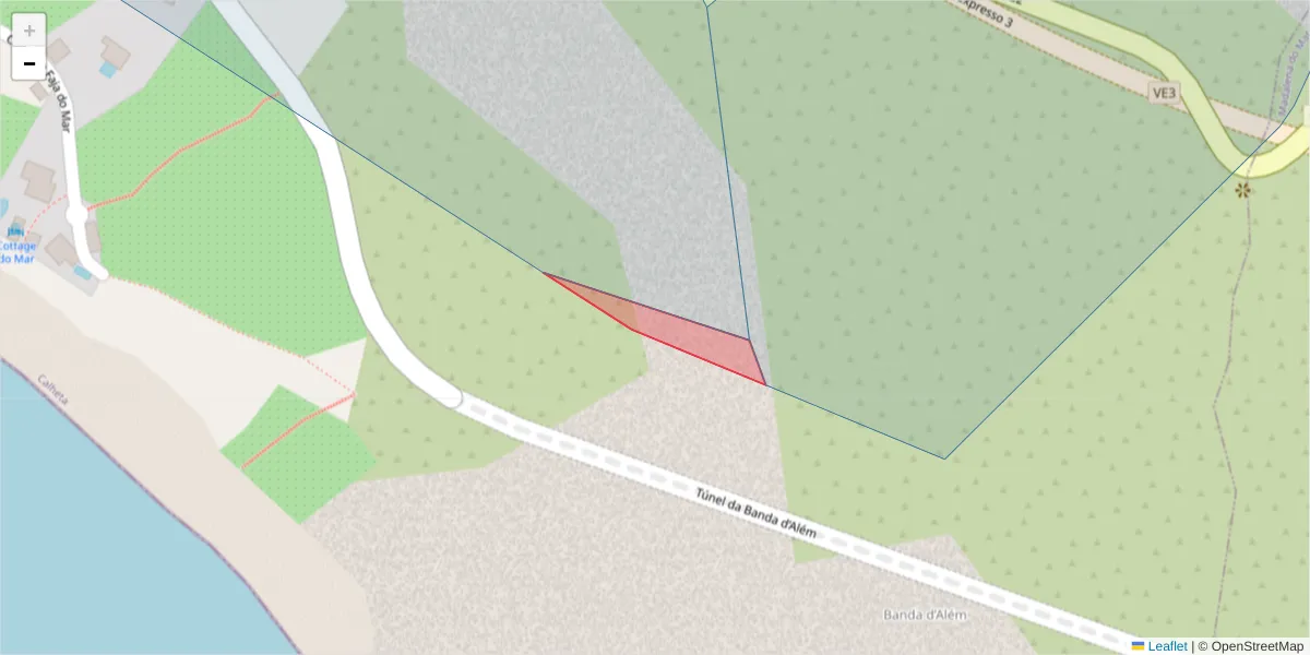 Mapa detalhado do código postal 9370-086 com limites, códigos postais vizinhos e agências dos correios