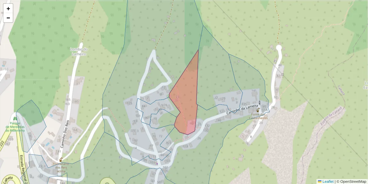 Mapa detalhado do código postal 9370-231 com limites, códigos postais vizinhos e agências dos correios