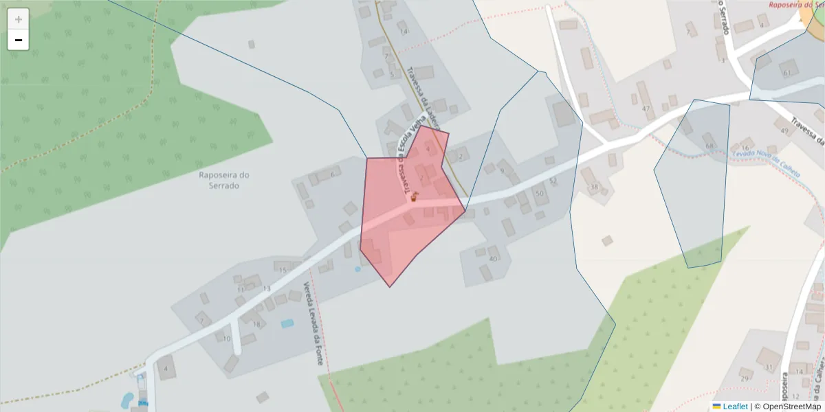Mapa detalhado do código postal 9370-345 com limites, códigos postais vizinhos e agências dos correios