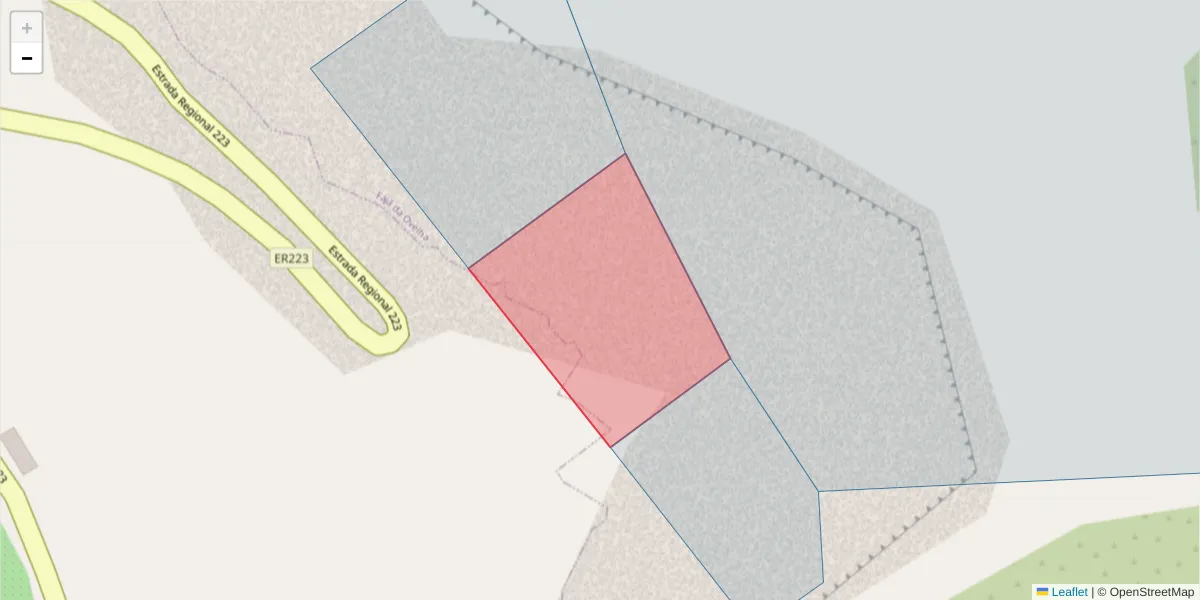 Mapa detalhado do código postal 9370-571 com limites, códigos postais vizinhos e agências dos correios
