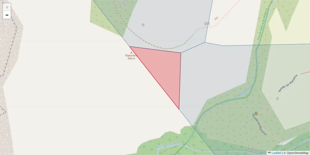 Mapa detalhado do código postal 9370-572 com limites, códigos postais vizinhos e agências dos correios