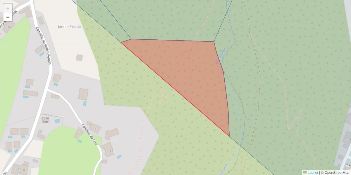 Mapa detalhado do código postal 9370-633 com limites, códigos postais vizinhos e agências dos correios